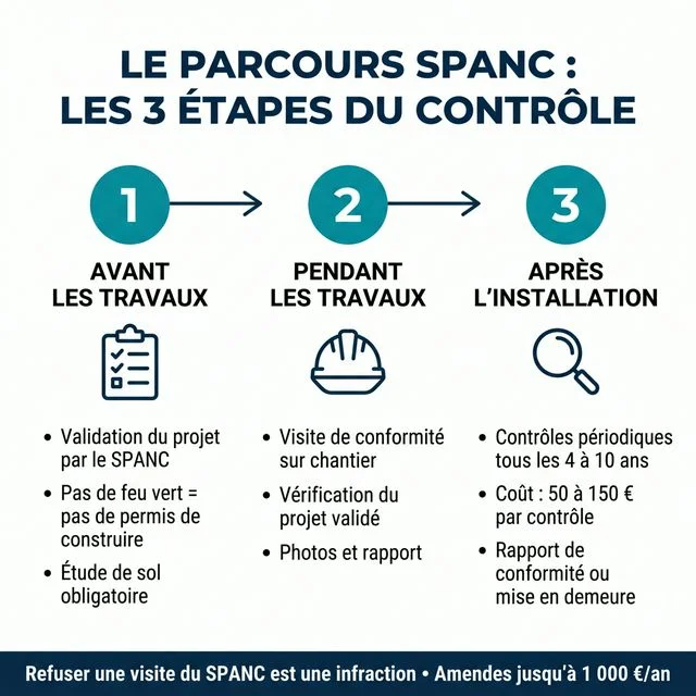 Les étapes du contrôle SPANC pour un assainissement non collectif